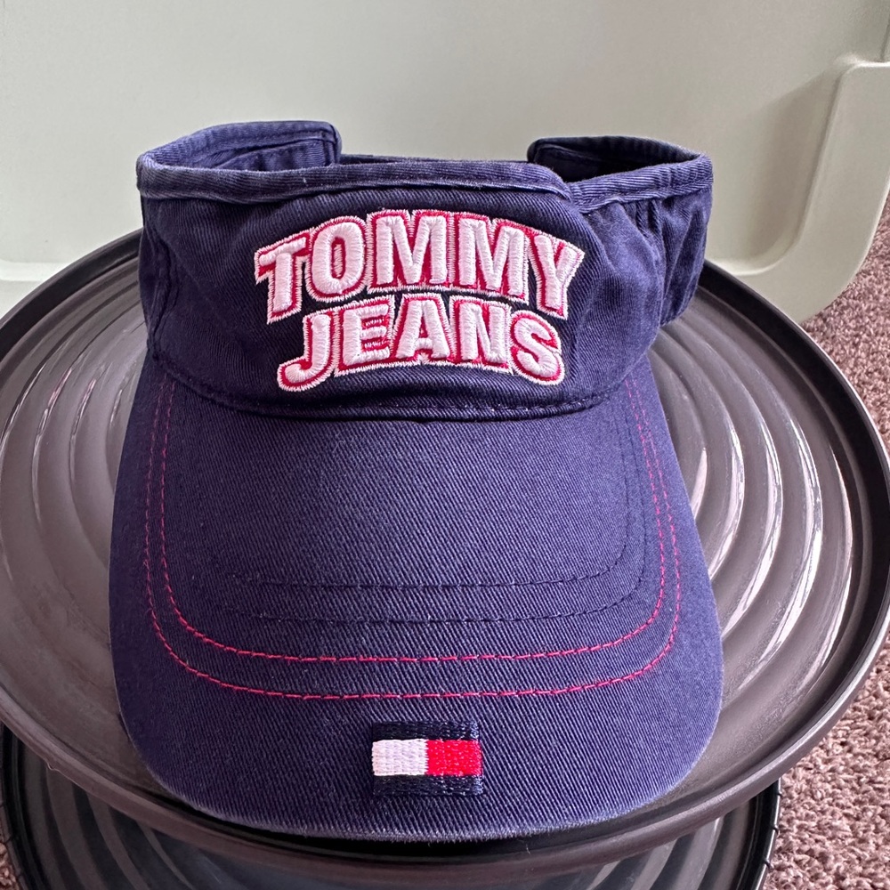 Tommy Hilfiger Y2K Visor Vintage Tommy Jeans Spellout Adjustable Strap 2002